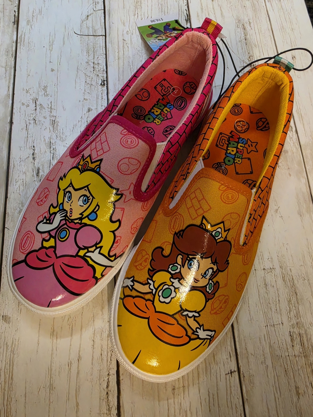 Nintendo Princess Slip-On Kids Shoes - Pink & Orange